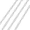 N153 - 25M (82ft) - 304 Stainless Steel Silver Tone Soldered Curb Chain - 4mm x 3mm x 0.6mm Links - Hypoallergenic! Tarnish Resistant