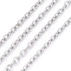 N202 - 10M (32.8ft) - 304 Stainless Steel Silver Tone Cable Soldered Chain - 2mm x 1.6mm Links - 0.4mm (26 Gauge) - Hypoallergenic! Tarnish Resistant!