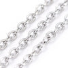 N202 - 10M (32.8ft) - 304 Stainless Steel Silver Tone Cable Soldered Chain - 2mm x 1.6mm Links - 0.4mm (26 Gauge) - Hypoallergenic! Tarnish Resistant!