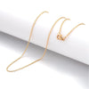 N225 - 10 pcs. 304 Stainless Steel 18K Gold Plated Cable Chain Necklaces - 50cm (19.7") - 1.5mm