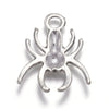 P030 - 30 pcs. Antique Silver Spider Charms Pendants - 18mm x 14mm - Hole Size: 2mm