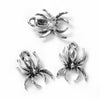 P245 - 30 pcs. Antique Silver Spider Charms Pendants - 18mm x 13mm