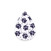 P935 - 10 pcs. Paw Faux Leather Dangle Charms Pendants - Teardrop - Puzzle - 57mm (2.25") - Great for Light Earrings or Dangles! Double-Sided