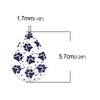 P935 - 10 pcs. Paw Faux Leather Dangle Charms Pendants - Teardrop - Puzzle - 57mm (2.25") - Great for Light Earrings or Dangles! Double-Sided