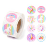 STPRU - 1 Roll of 500 pcs. Unicorn Rainbow Packaging Shipping Stickers - 1" (25mm)