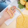 RR013 - 1 YD - Yellow Multicolor Rhinestone Glitter Tubing Rope Cord - 6mm Thick - 2mm Hole