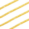 RR013 - 1 YD - Yellow Multicolor Rhinestone Glitter Tubing Rope Cord - 6mm Thick - 2mm Hole