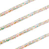 RR015 - 1 YD - Multicolor Rhinestone Glitter Tubing Rope Cord - 6mm Thick - 2mm Hole