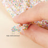 RR015 - 1 YD - Multicolor Rhinestone Glitter Tubing Rope Cord - 6mm Thick - 2mm Hole
