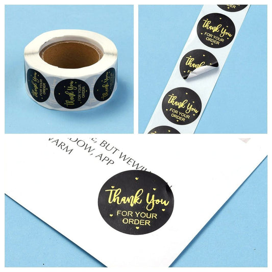 STTYB - 1 Roll of 500 pcs. Thank You Hearts Packaging Shipping Stickers - 1" (25mm)