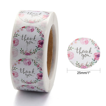 STTYF - 1 Roll of 500 pcs. Thank You Floral Packaging Shipping Stickers - 1" (25mm)