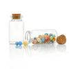 T023 - 5 pcs. Glass Tube Jewelry Bead Storage Vials Potion Cylinder Bottles with Corks - 45mm x 22mm - 38.5mm Depth per vial