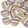 WP0015 - 10 pcs. White Boho Wood Circle Flat Connectors – 20mm x 2mm - Hole Size: 1.5mm