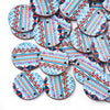 WP0016 - 10 pcs. Light Blue Boho Wood Circle Flat Connectors – 20mm x 2mm - Hole Size: 1.5mm