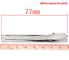 H049 - 20 pcs Silver Tone Barrettes Prong Hair Clips - 77mm x 16mm (3.03" x 0.63") - LARGE