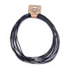 N001 - 2 pcs. Black Cowhide Cord Necklaces - 15.7 inch (40cm) - 304 Stainless Steel Twist Clasps