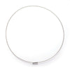 N052 - 10 pcs. Steel Memory Wire Choker Coated Necklaces with Silver Magnetic Clasp - 18 inch - 1mm - THICK - Silver Tone - HIGH QUALITY - 46cm