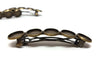 H005 - 10 pcs Antique Bronze French Hair Barrettes Hair Clips - 71mm x 14mm (2.8" x 0.55") - 12mm Glue Pad - LARGE - 5 Bezels