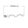 H051 - 10 pcs. - Silver Tone Hair Bobby Pins Cabochons Bezels - 65mm x 16mm (2.56" x 0.63") - 10mm Glue Pad - Flat Tray