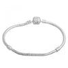 B109 - 4 pcs. Silver Plated European Snake Chain Bracelets - Snap Clasp - 16cm (6.3") - 3mm Thick - Small Wrists