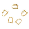 BA016 - 20 pcs. Gold Plated Pinch Clip Bails for Pendants and Beads - 8mm x 6mm
