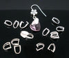 BA062 - 20 pcs. Silver Plated Pinch Clip Bails for Pendants and Beads - 8mm x 6mm