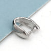 BA063 - 20 pcs. Silver Tone Pinch Clip Bails for Pendants and Beads - 6mm x 5mm