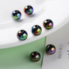 BD839 -100 pcs Acrylic Rainbow Smooth Ball Spacer Beads - 10mm - Hole: 2mm