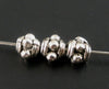 BD848 - 4mm - 300 pcs. Antique Silver Star Textured Spacer Beads - Hole: 1.1mm