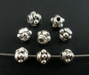 BD848 - 4mm - 300 pcs. Antique Silver Star Textured Spacer Beads - Hole: 1.1mm