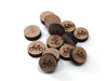 WP0012 - 10 pcs Wood Engraved Cabochons - Bicycle- 12mm - Flat Coin Circle