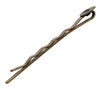 H020 - 50 pcs. Antique Bronze Bobby Pins - 8mm Glue Pad - Ripple Pattern - 52mm x 8mm (2" x 0.3")