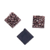 CA081B - 100 pcs Druzy Resin Embellishment Cabochons Champagne AB - 12mm - Square