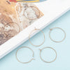 W038 - 10 pcs. 316L Surgical Stainless Steel Rose Gold Wine Charm / Earwire Hoop Rings - 25mm - 20 Gauge (0.8mm Thick)