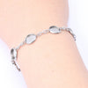 B112 - 3 pcs. 304 Stainless Steel Silver Tone Chain Bracelets - 6.3" (16cm) - 8mm Bezels - Extends to 7.09" (20cm) with Extender Chain!