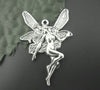 MP0053 - 60 pcs. Antique Silver Fairy Charms Pendants - 21mm x 15mm (0.83 inch)
