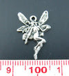 MP0053 - 60 pcs. Antique Silver Fairy Charms Pendants - 21mm x 15mm (0.83 inch)