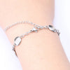 B111 - 3 pcs. 304 Stainless Steel Silver Tone Chain Bracelets - 6.1" (15.5cm) - 10mm Bezels - Extends to 7.09" (20cm) with Extender Chain!
