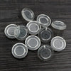 E645 - 10 pcs. Resin Earring Posts Studs Settings Cabochons Tacks - 12mm Glue Pad Setting - Clear - Silver Tone Pins