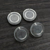 E645 - 10 pcs. Resin Earring Posts Studs Settings Cabochons Tacks - 12mm Glue Pad Setting - Clear - Silver Tone Pins
