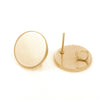 E852 - 10 pcs. (5 pairs) 304 Stainless Steel Gold Earring Posts/Bases/Studs - 10mm Diameter - with Loop