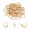 E882 - 10 pcs (5 pairs) 304 Stainless Steel Leverback Earrings - Golden - 14.5mm x 12mm - Hypoallergenic! Tarnish Resistant!