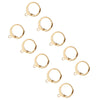 E882 - 10 pcs (5 pairs) 304 Stainless Steel Leverback Earrings - Golden - 14.5mm x 12mm - Hypoallergenic! Tarnish Resistant!