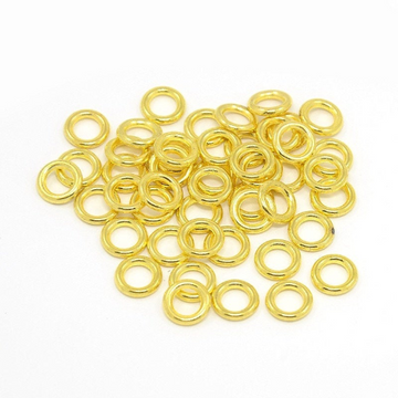J005 - 100 pcs Gold Tone Soldered Closed Jump Rings - 8mm - 15 Gauge (1.5mm Thick) - Hole size: 5mm