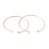 W006 - 20 pcs. Gold Plated Wine Charm/Earwire Hoop Rings - 45mm (1 3/4 inch)  - 20 Gauge (0.8mm Thick)