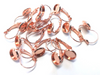 E087 - 10 pcs. Rose Gold Plated Earring Clips Settings Lever Back Bezels Cabochons - 8mm Glue Pad Setting