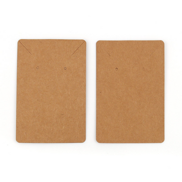 E998 - 30 pcs. Brown Cardboard Paper Jewelry Earrings Earring Rectangle Display Cards Tags Labels - 2 Holes- 90mm x 60mm (3.5" x 2.4")