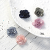 CA486 - 10 pcs. Variety Pack - Fabric Shabby Rose Flowers - 20mm x 20mm (3/4") - Embellishments - Cabochons - Appliques