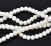 BD492 - 4mm Ivory Glass Pearl Imitation Round Beads - 32 inch strand - Approx. 210 beads - Hole Size: 1mm
