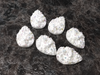 RC0050 - 10 pcs Druzy Resin Embellishment Cabochons White - 18x13mm - Teardrop - 18mm x 13mm - 4.5mm Thick
